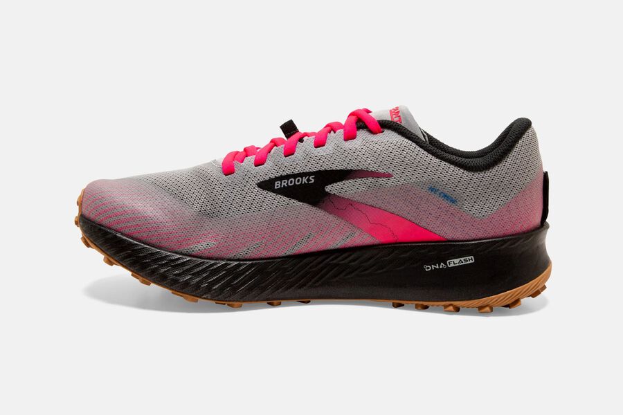 Brooks Running Shoes - Catamount Trail Womens - Navy/Pink - HEP-179863